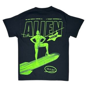 Beyonce Renaissance 2023 Official Tour Merch "Alien Superstar" Black T-Shirt Tee